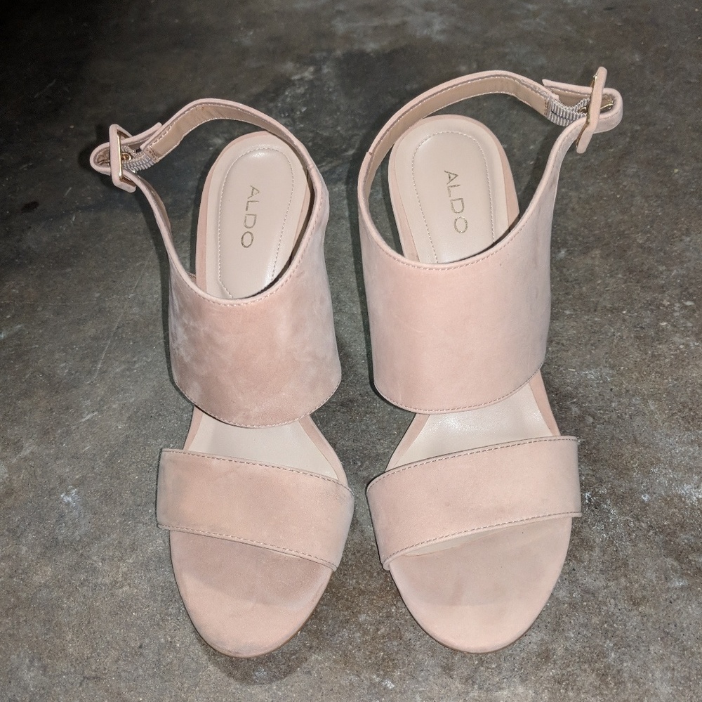 Aldo nude thick heels